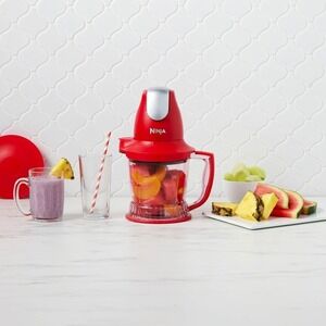 Ninja Storm Food Processor Blender QB751Q Red Compact Kitchen Appliance NEW OPEN